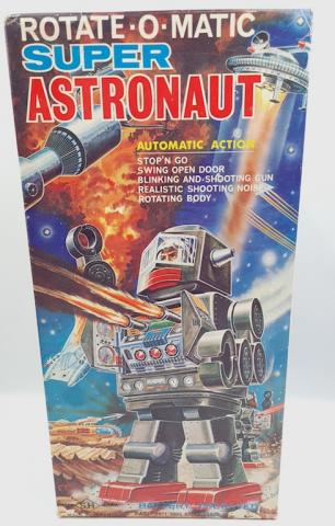 Horikawa Rotate-o-matic super astronaut robot mint tin japan WITH original Box space toy