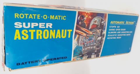 Horikawa Rotate-o-matic super astronaut robot mint tin japan WITH original Box space toy