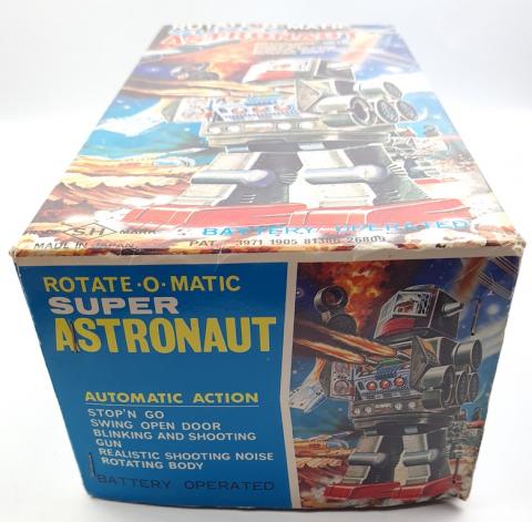 Horikawa Rotate-o-matic super astronaut robot mint tin japan WITH original Box space toy