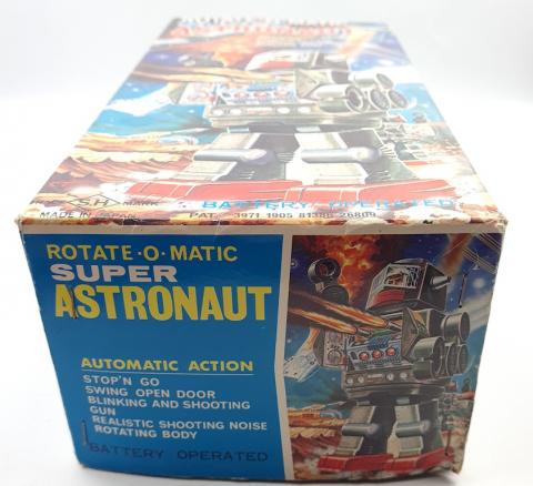 Horikawa Rotate-o-matic super astronaut robot mint tin japan WITH original Box space toy