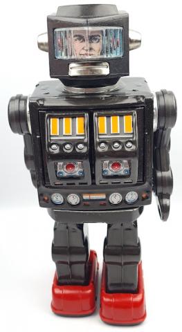 Horikawa Rotate-o-matic super astronaut robot mint tin japan WITH original Box space toy