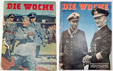 lot of 2 magazines DIE WOCHE magazines with officer and nice photos