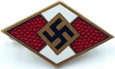 Mint Hitler Youth HJ DJ Hitlerjugend membership pin by RZM M1/146  Anton Schenkels nachfolger Wien