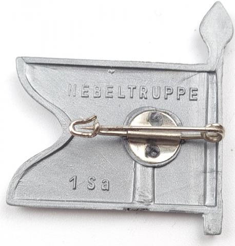 Nebeltruppe banner - WHW badge - Third Reich flag tiny marked