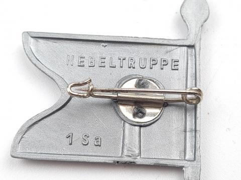 Nebeltruppe banner - WHW badge - Third Reich flag tiny marked