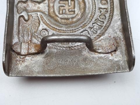original uniform early Waffen SS belt buckle and leather RZM belt panzer totenkopf ceinture