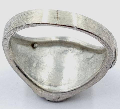 Waffen SS officer silver ring SS runes wwii germany bague d'officer allemand