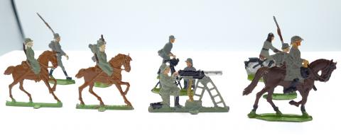 Rare 1930s WW2 German army toys soldaten OKI figurines elastolin hausser lineol motorcycle waffen ss
