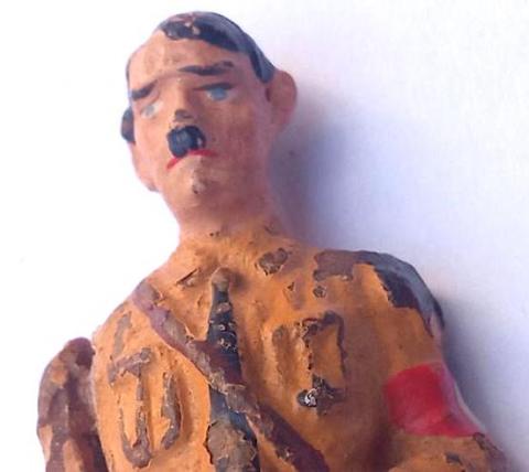 RARE Adolf Hitler Fuhrer figurine toy with moving arm - elastolin lineol