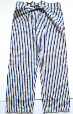 RARE Concentration Camp Inmate uniform PANTS Buchenwald pattern holocaust jew jewish museum quality