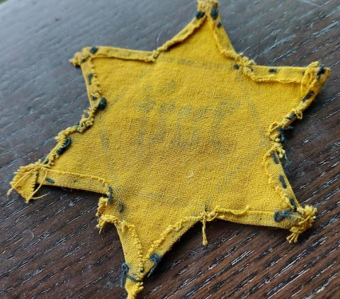 RARE JUIF worn Star of David from Jew Jewish of FRANCE holocaust getto ghetto original