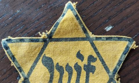 RARE JUIF worn Star of David from Jew Jewish of FRANCE holocaust getto ghetto original