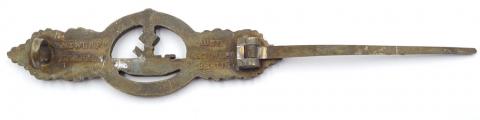 Kriegsmarine KM Navy U-Boat Clasp award in bronze by Schwerin in Bronze