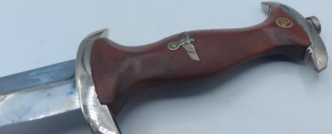 SA Transitional dagger by carl Eickhorn RZM M7/66 1939 wwii germany nickel plated for sale