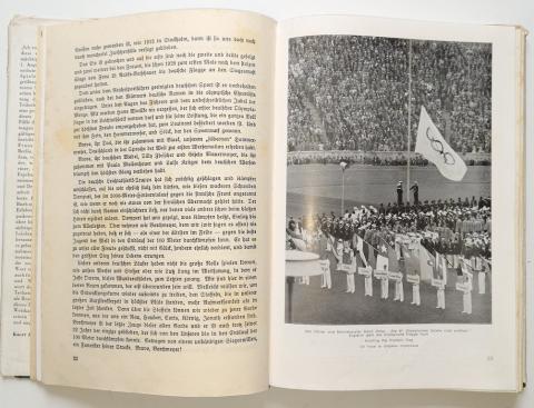 RARE Third Reich 1936 olympics Berlin HITLER JUGEND book with dustcover