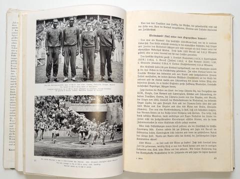 RARE Third Reich 1936 olympics Berlin HITLER JUGEND book with dustcover