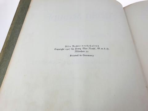 RARE Third Reich Adolf Hitler NSDAP leader book Mein Kampf 1938 dustcover
