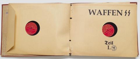 RARE Third Reich NSDAP Waffen SS set of gramophone records in etui, stamped