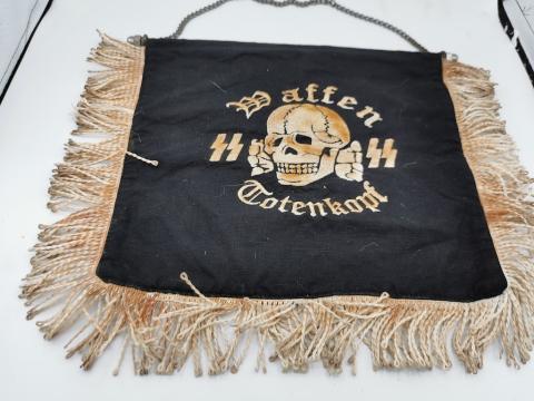 Rare Waffen SS totenkopf division flag banner pennant original orchestra by RZM