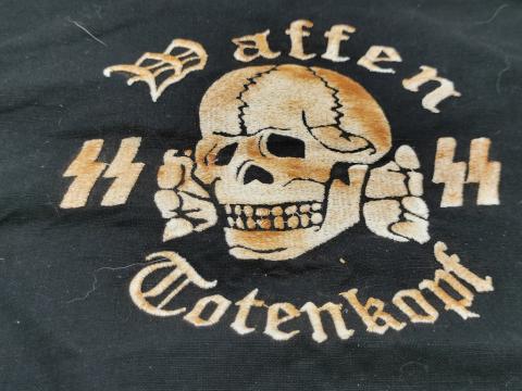 Rare Waffen SS totenkopf division flag banner pennant original orchestra by RZM