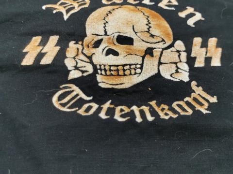 Rare Waffen SS totenkopf division flag banner pennant original orchestra by RZM