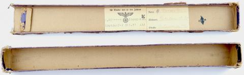 WW2 German Nazi Hitler Youth HJ musical instrument flute original box stamped