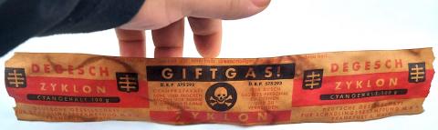 RARE Zyklon B canister label original for sale poison extermination can canister concentration camp holocaust