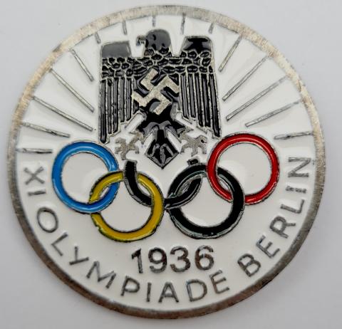 Third Reich Adolf Hitler NSDAP 1936 Berlin olympics Germany enamel pin
