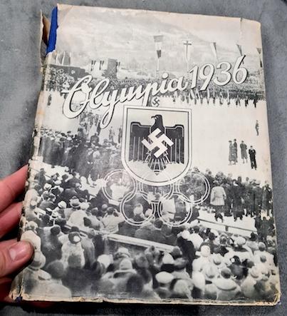Third REICH Fuhrer Adolf Hitler OLYMPICS in BERLIN 1936 - BOOK + dustcover + dedication