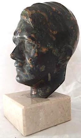 Third Reich Fuhrer NSDAP leader RARE adolf hitler head podium marble base marked eagle bust
