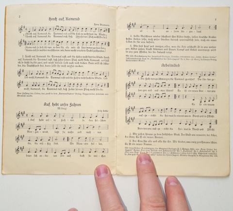 Third Reich HITLERJUGEND hitler youth hj stamped musical sheets book