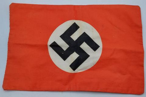 Third Reich Nazi party NSDAP flag pennant double sides with SWASTIKA