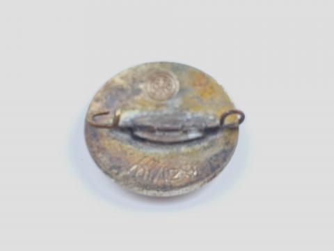 Third Reich NSDAP Fuhrer Adolf Hitler nazi Party membership enamel pin made by RZM m1/129