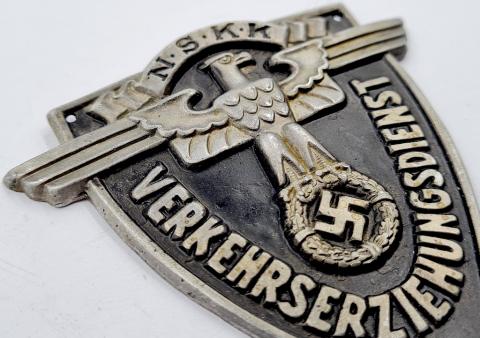 Third Reich NSKK motorcycle club plate with Swastika n.s.k.k a vendre nazi