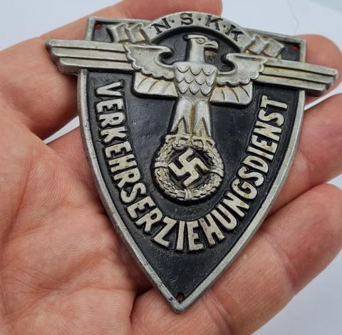 Third Reich NSKK motorcycle club plate with Swastika n.s.k.k a vendre nazi