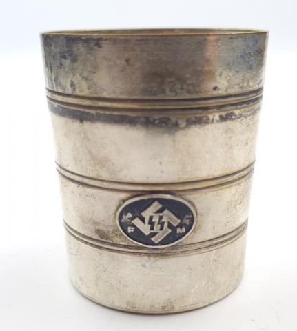 Third Reich Waffen SS contributors membership silverware cup marked for sale militaria