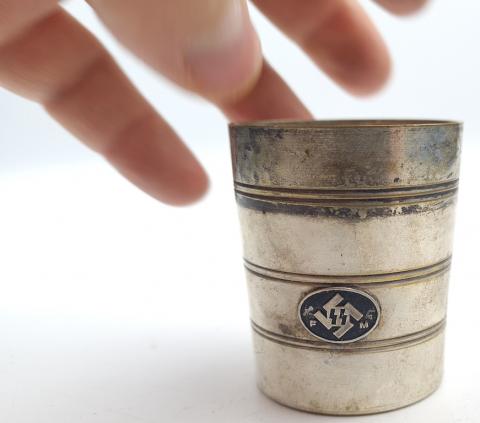 Third Reich Waffen SS contributors membership silverware cup marked for sale militaria