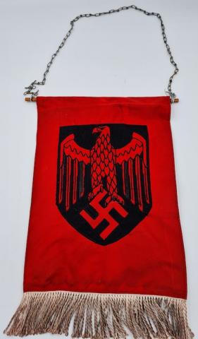 Third reich WWII Desktop wehrmacht administration pennant flag genuine artifacts