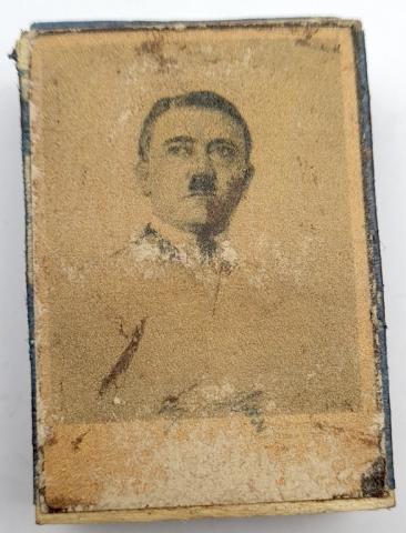 Very early Adolf Hitler photo on a WW2 period partisan matches box