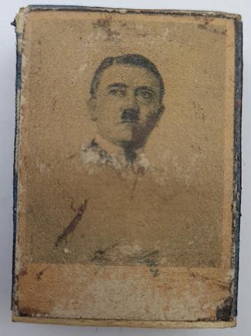 Very early Adolf Hitler photo on a WW2 period partisan matches box