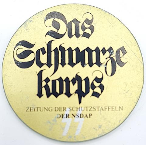 Waffen SS commemorative plate DAS SCHWARZ KORPS DER SS totenkopf grossdeutschland