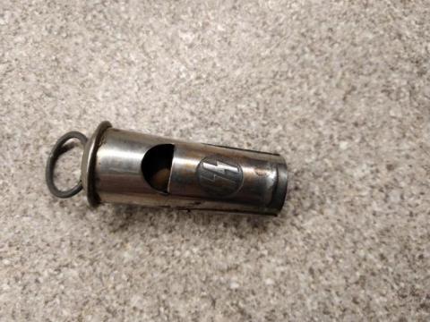 Waffen SS - Gestapo Police Polizei field whistle with SS runes