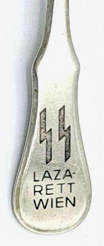 Waffen SS original authentic genuine silverware monogram ah eb hh hitler totenkop panzer