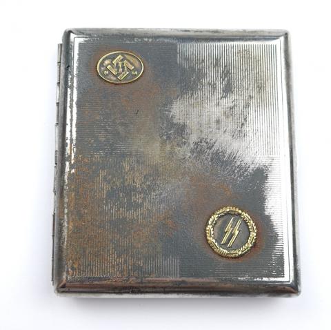 Waffen ss partisan membership cigarette case by RZM marked silverware original