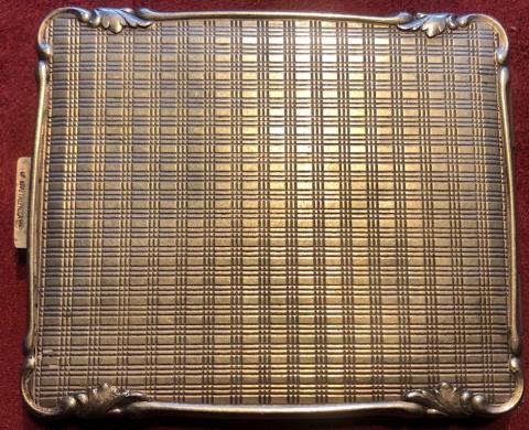 Waffen SS SD leader Reinhard Heydrich RH monogram personal cigarette case marked