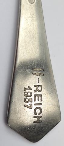 Waffen SS SS-Reich 1937 silverware fork silver marked silverware original a vendre argenterie reich nazi
