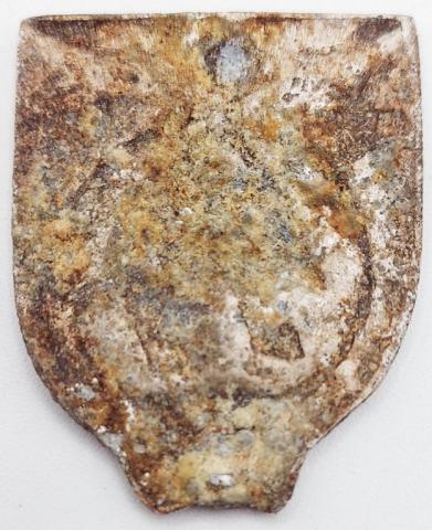 Waffen SS Totenkopf early panzer division gruppe west frankfurt 1935 shield relic ground dug found Waffen SS Totenkopf early panzer division gruppe west frankfurt 1935 shield relic ground dug found