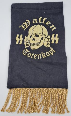 Waffen SS Totenkopf Panzer division pennant flag genuine for sale