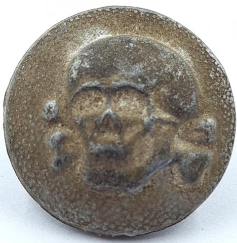 Waffen SS Totenkopf skull M40 cap uniform button relic found, by RZM