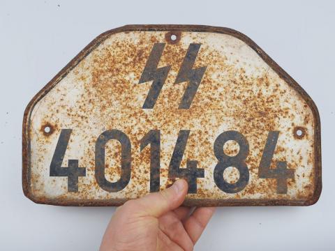 Waffen SS Troops truck licence plate set original panzer totenkopf battlefield